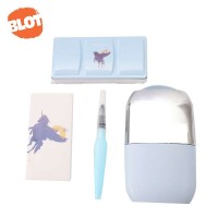 BLOT Portable Aquarelle Drawing Set,Water Color Brush,Mini Cotton  Paper And 18 Colors Solid Watercolor Paint