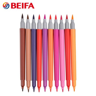 Beifa Brand Zw290c Hot Sell Factory Manufacture Dual Tip Brush Marker Pens